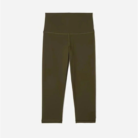 Everlane The Perform Cropped Legging Dark Olive  | XS - Picture 1 of 5